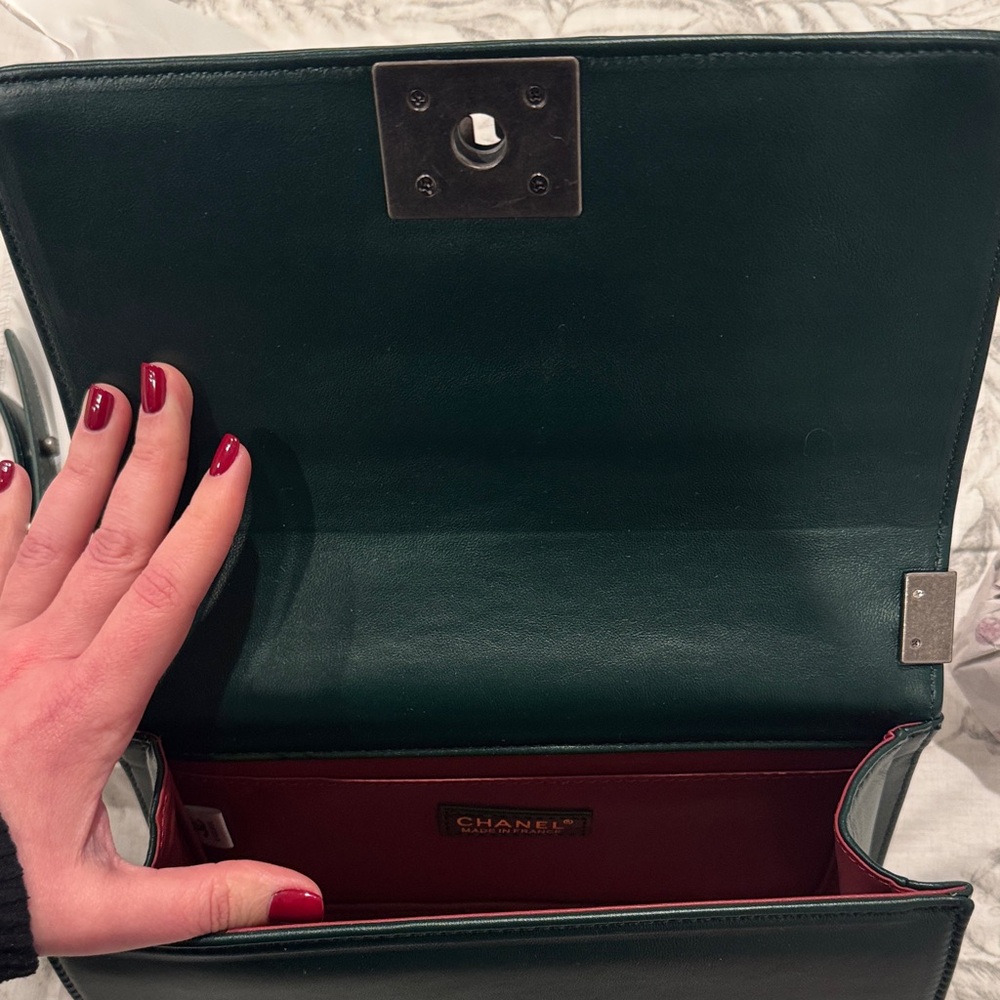 Chanel style Dark Green boy bag - Picture 3 of 9